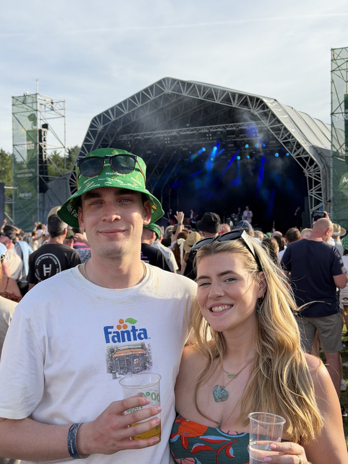 Ellie and Callum at a festival