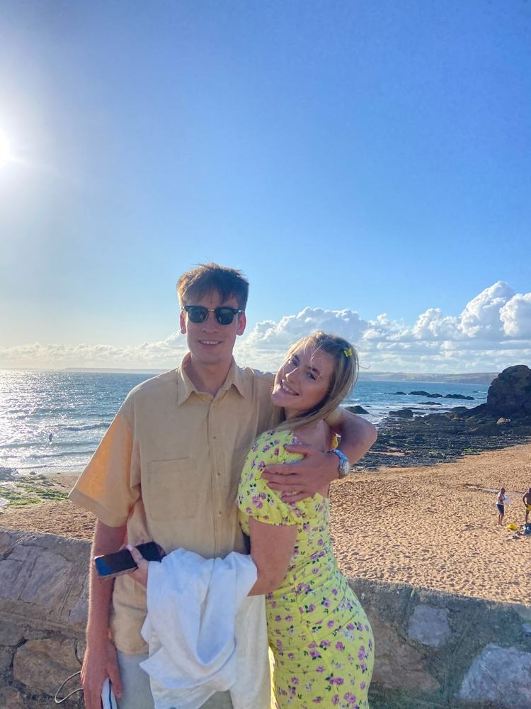 Ellie and Callum at the beach